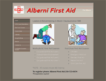 Tablet Screenshot of albernifirstaid.com